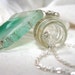 The Sea. Seafoam green natural cut agate and sterling necklace