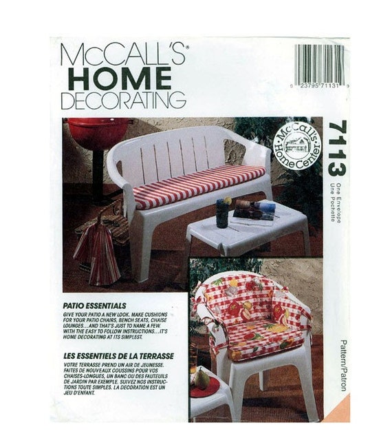 McCall's 7113 Home decorating sewing pattern for patio by HeyChica