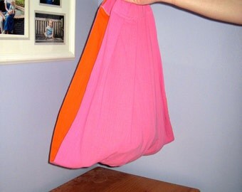 Midwifery Sling for weighing newborn or homebirth keepsake - Bright fuschia and orange double layer cotton gauze