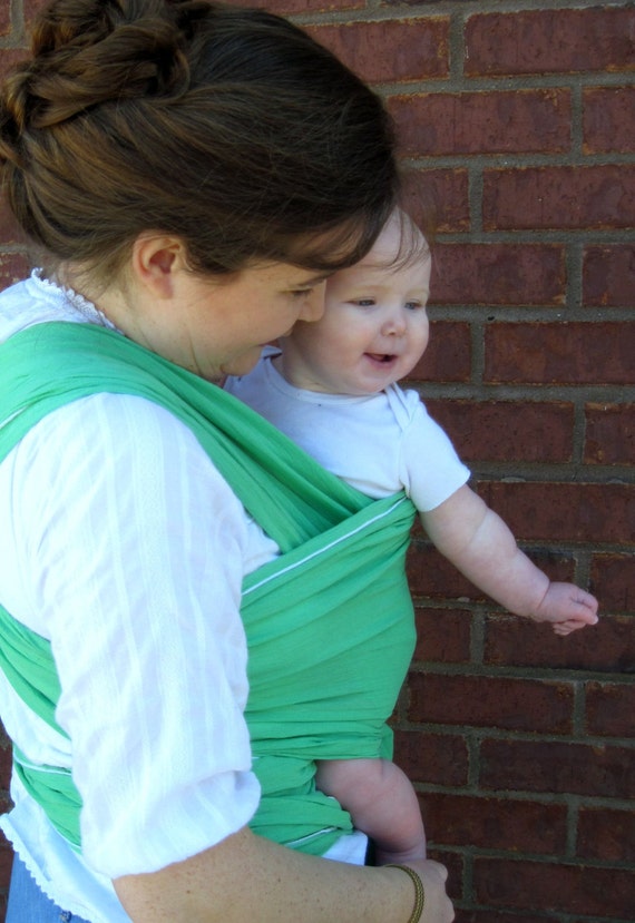 Gauze Baby Wrap Key Lime Cotton Airy Wrap Dvd included