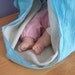 Midwifery Weighing Sling- Sea n Sand gauze - great for photo shoots