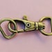 FREE SHIPPING--10 of 1.5 inch with 1/2 inch Loop End Anti Brass Swivel Clasps Lobster Claw Hooks and 10 of 1/2 inch Anti Brass D-rings