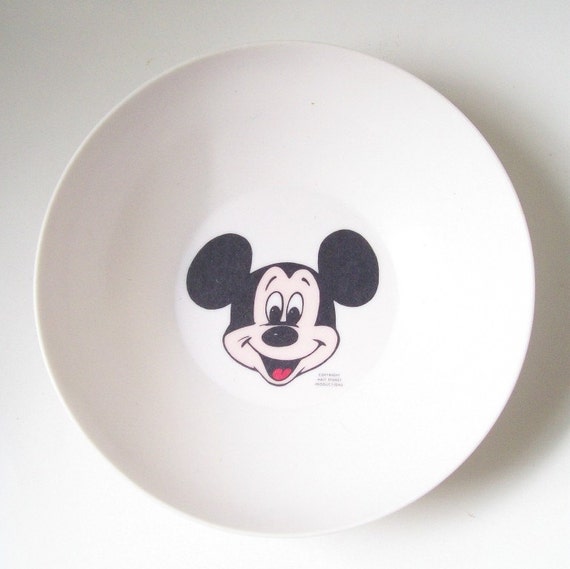 Items similar to Vintage Mickey Mouse Club Plastic Cereal Bowl on Etsy