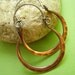 Mixed Metal Hoops, Sterling Silver And Copper Hoop Earrings, Oxidized Medium Rio Metalwork Copper Jewelry, Rustic Jewelry, Copper Earrings