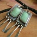 Artisan Earrings - Sterling Silver, Copper And Chrysoprase Earrings - One Of A Kind
