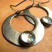 Natural Quartz Rock Crystal Earrings - Sterling Silver Gypsy Hoops Gemstone Earrings Handmade Jewelry - Fall Sale