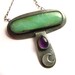 Reserved for Bobbi Jo - Chrysoprase Necklace - Statement Necklace - Sterling Silver, Chrysoprase, Amethyst Gemstone Necklace