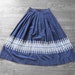 Vintage Chambray Embroided Border Full Skirt