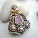 Lavender Seaglass, Pearl, and Sea Star Brooch