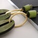 Green wood earrings
