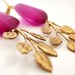 FREE SHIPPING 1-H PINK LEAF