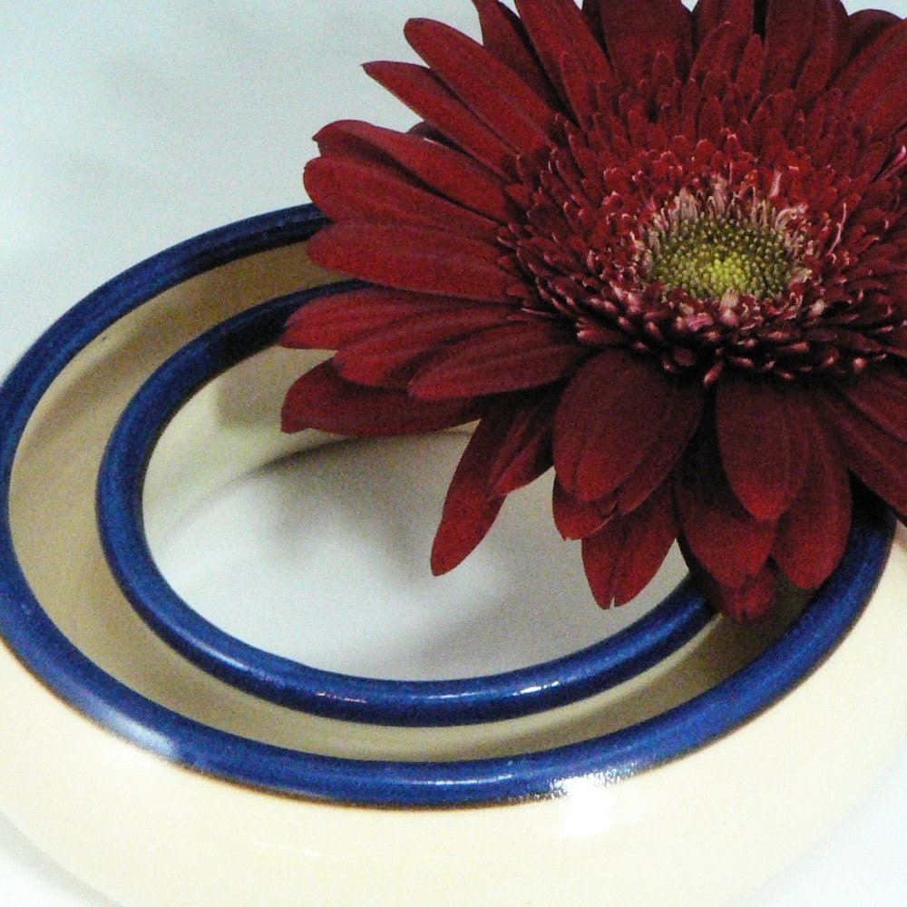 Pansy Flower Ring Vase / Handmade Pottery