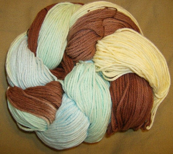 4 ply Worsted Weight Cotton Yarn Hand Dyed 100 yards Bethesda