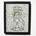 Hail Mary Full of Grace - Hand Embroidered - Framed
