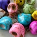 Colored Skull Howlite Turquoise beads 10x14mm quantity 10 DRW125