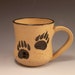 Bear Tracks Stoneware Pottery Coffee Mug