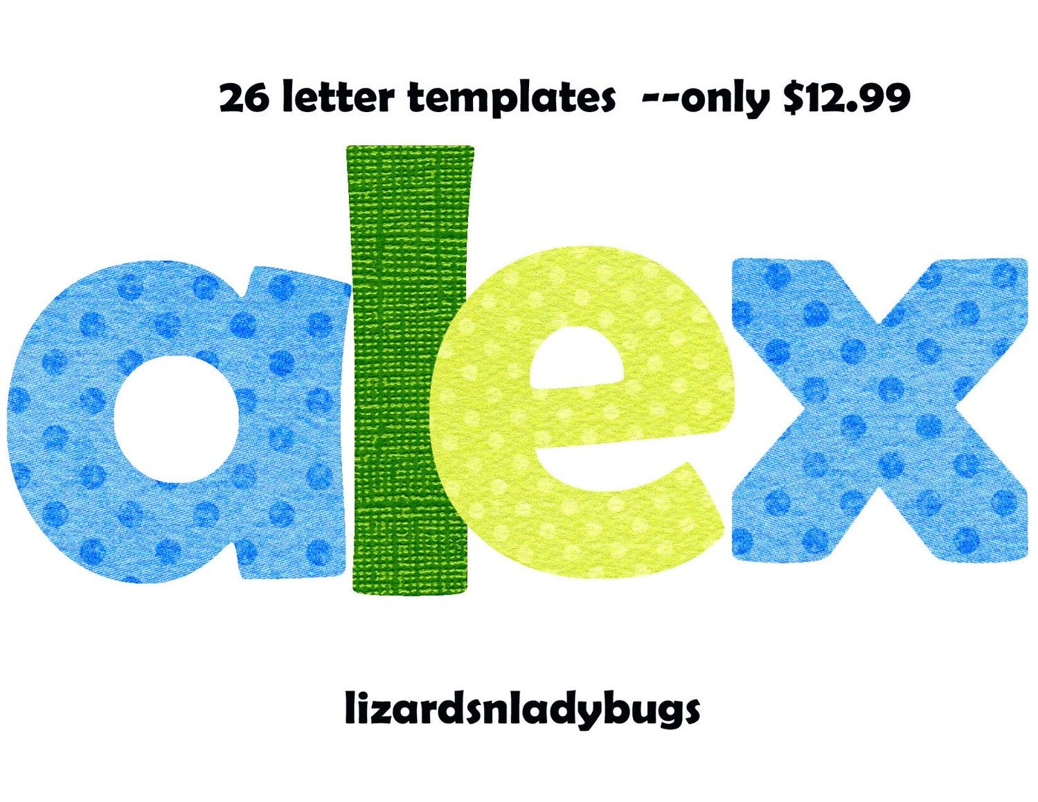 letter alphabet template applique pattern