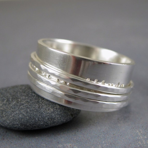 Spinner ring custom made with your personalized by TwoSilverMoons