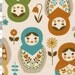 Custom Listing for SuperflyLullabies - 4-3/8 Yards Russian Nesting Dolls in Ochre/Oranges