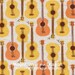 Heather Ross Fabric - Far, Far Away, Chapter 3 - Guitars in Yellow/Orange - Half Yard