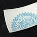 Blue and White Lace Doily Design Handmade Ceramic Pottery Soap Dish Plate