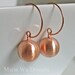 Reserved for Nailla- 18k Rose Gold Vermeil Orbs-Contemporary Dangle Hoop Earrings