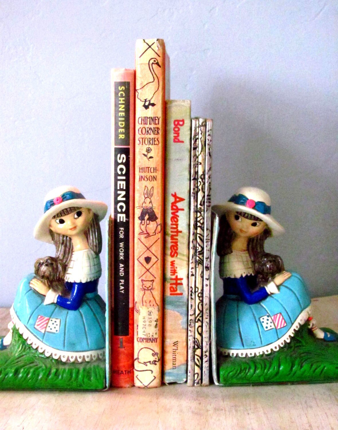 Vintage Bookends Girls Earl Bernard Japan