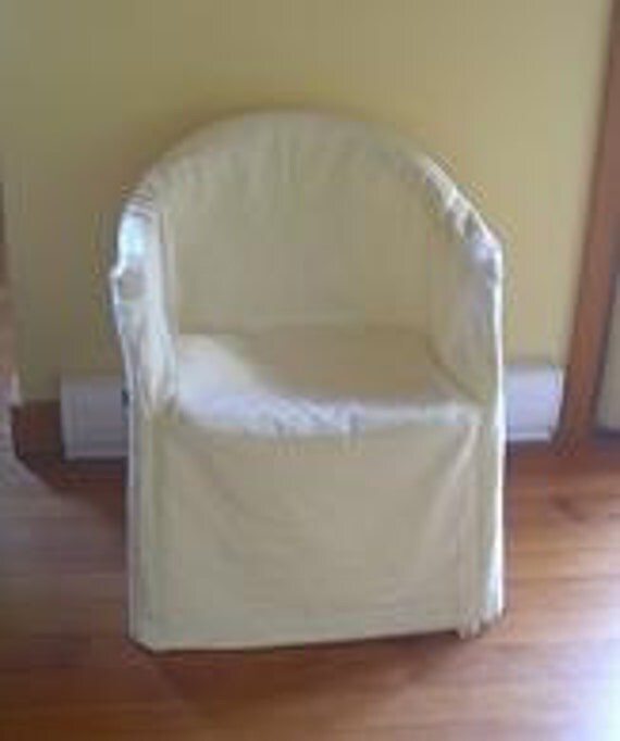 Hemp/Cotton Slipcover for Outdoor Plastic Chair