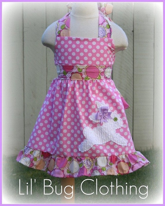 Custom Boutique Clothing Easter Bunny PastelPink & Lavender