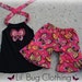 Custom Boutique Clothing Butterfly Short and Halter top