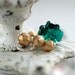Necklace, Emerald Green Swarovski Four Leaf Clover Crystal and Sterling Silver - Pot of Gold