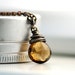 Whiskey Quartz Necklace, Gemstone Pendant, Gemstone Necklace, Pendant Necklace, Gemstone Jewelry, Semi Precious, Oxidized Silver - Earth Day