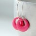 Enameled Earrings, Vivacious Pink Earrings, Autumn 2013, Candy Pink, Circle Earrings, Dangle Earrings, Neon Earrings, Sterling Silver