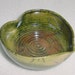 Forest Green and Copper Raku Heart Bowl