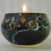 Ceramic Votive Candle Holder Luminary with Stars