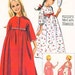 Vintage 60s McCalls 7545 Official Barbie Girls Nightgown and Robe with matching Doll costume Size 6 UNCUT