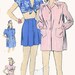 Vintage 40s Simplicity 2014 SWING ERA Midriff Top Playsuit Pattern with Box Pleated Shorts andBeach Coverup Size 16 Bust 34