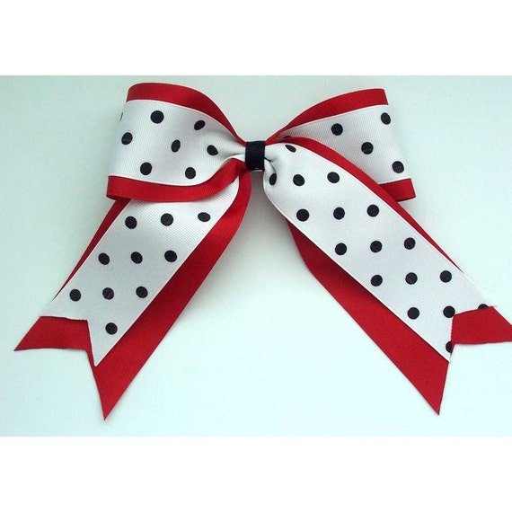 Items similar to Large TwoRibbon Novelty Cheer Bow on Etsy