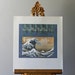 modern lithograph to frame 1960s Seattle Worlds Fair Science Exhibit abstract litho great wave