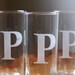 drinking glasses with initials