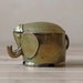 vintage solid brass elephant lidded box