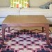 modern square teak coffee table