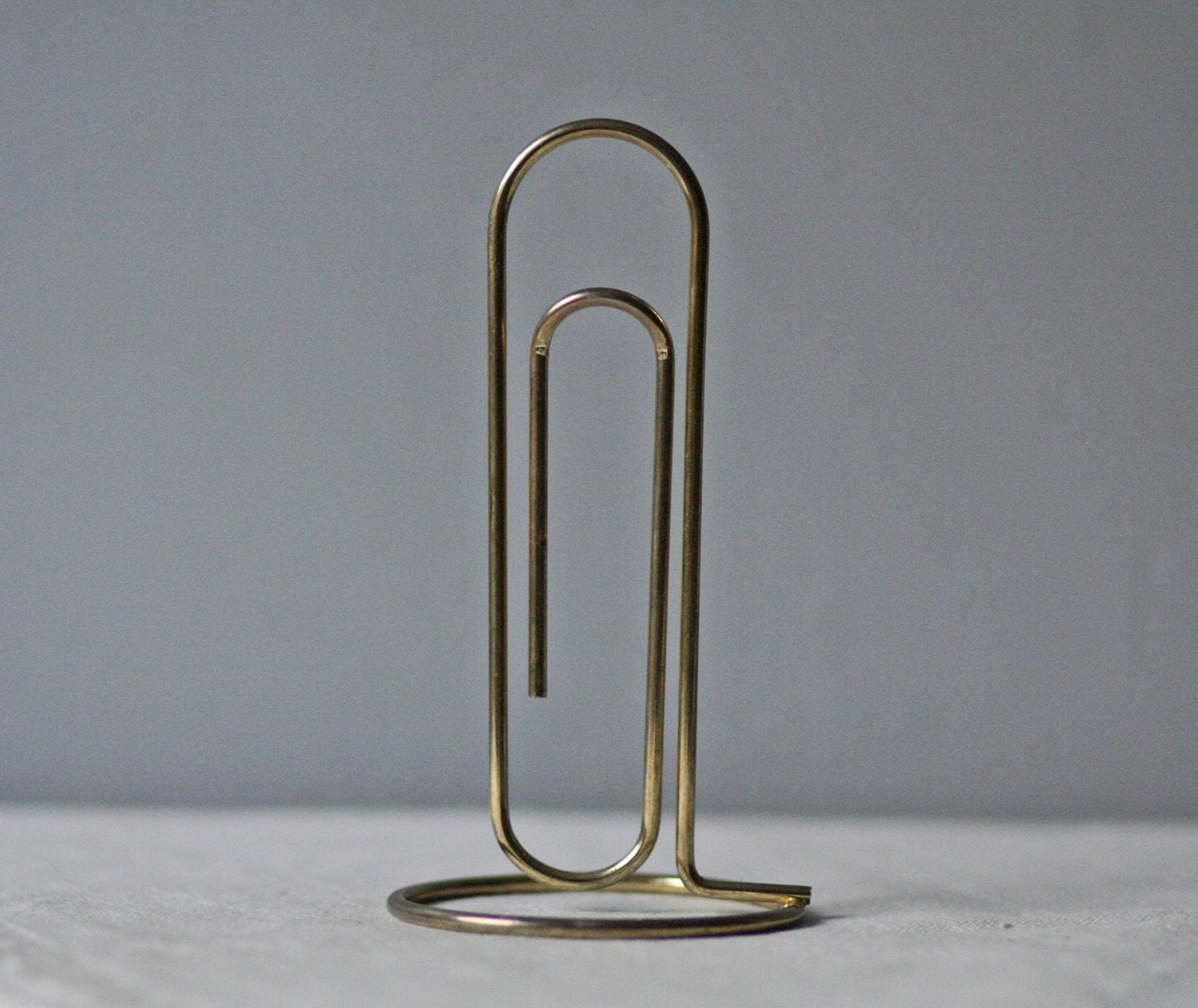 vintage large paper clip photo note holder