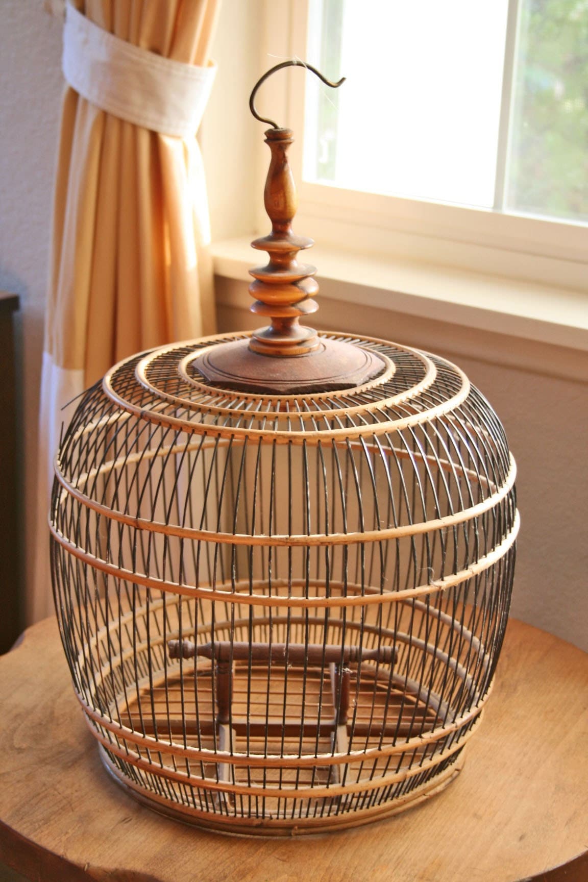 vintage decorative wooden bird cage