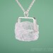 Ice Cube Quartz Crystal Pendant Necklace in Sterling Silver
