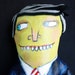 Mr. 1%, - outsider art doll, ooak, modern folk boyfriend doll soft sculpture by Murphy Adams