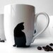 Black Cat Coffee Mugs--4 Piece Collection