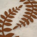 2 Felt fern on beige