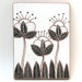 hand carved ceramic art tile leaves and pods