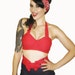 WINK Red Retro Bikini Top